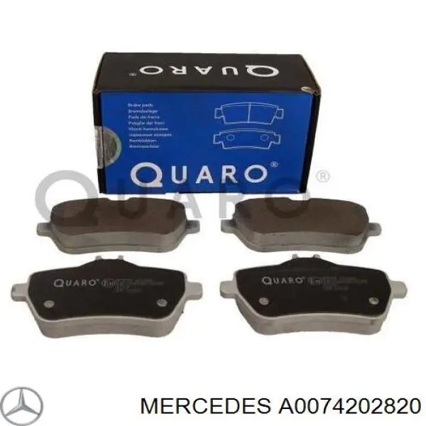 Колодки гальмові задні, дискові A0074202820 Mercedes