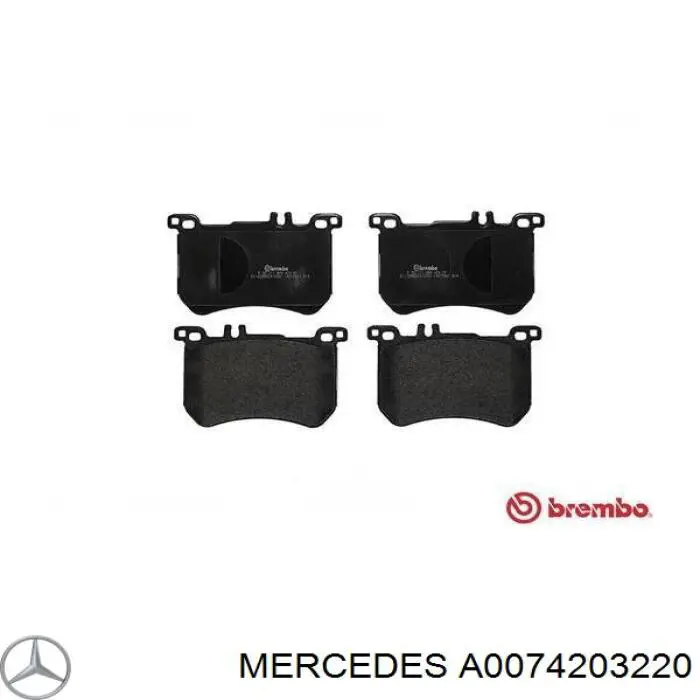 Передні тормозні колодки A0074203220 Mercedes