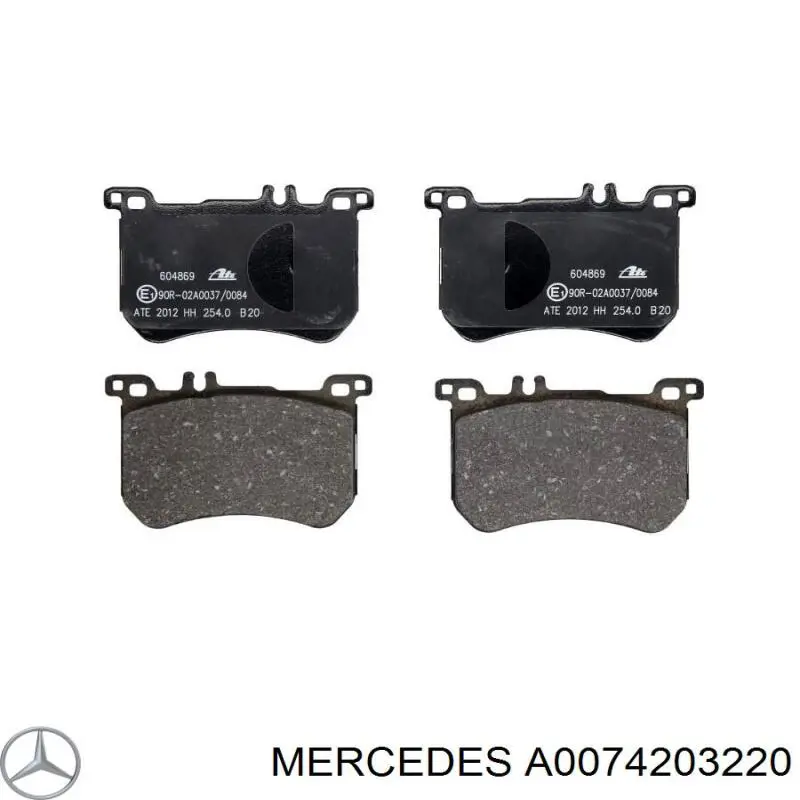 Купити A0074203220 Mercedes Колодки гальмівні передні, дискові