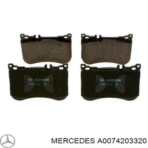 Тормозні колодки Mercedes A0074203320