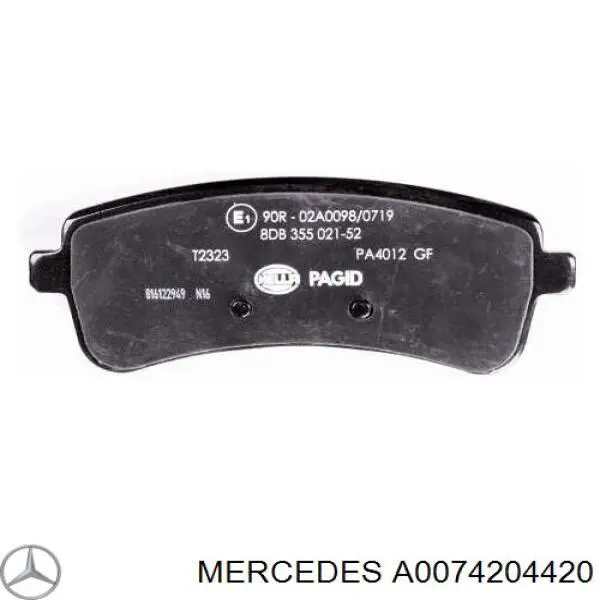 Купити A0074204420 Mercedes Задні колодки