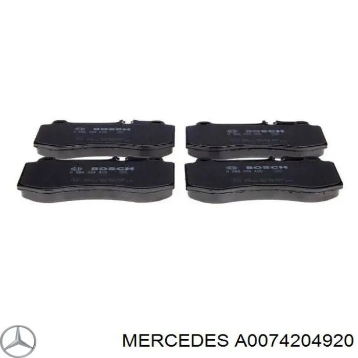 Передні тормозні колодки A0074204920 Mercedes