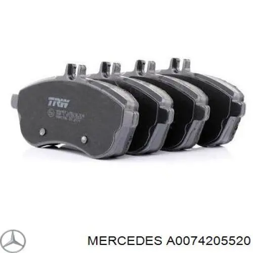 A0074205520 Mercedes колодки гальмівні передні, дискові