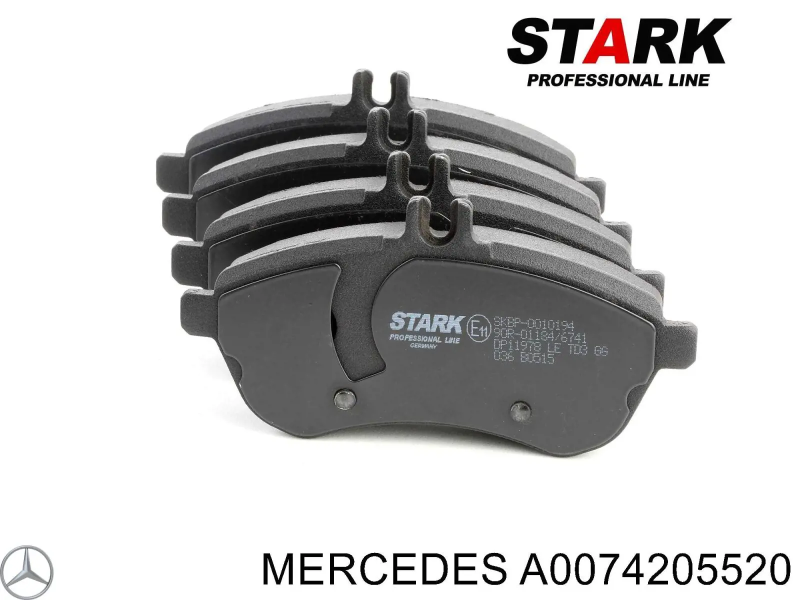 Гальмівні колодки Mercedes A0074205520 ціна, від 54.00 USD