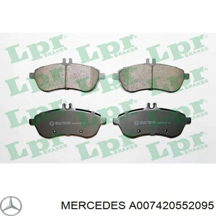Передні тормозні колодки A007420552095 Mercedes