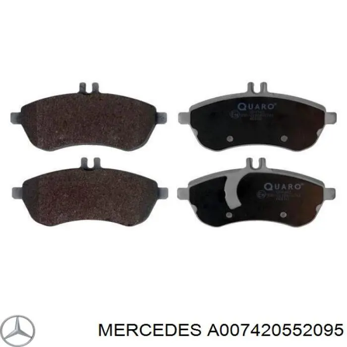 Гальмівні колодки Mercedes A007420552095 ціна, від 35.23 USD