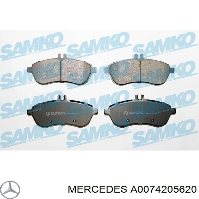 Гальмівні колодки Mercedes A0074205620 ціна, від 52.55 USD