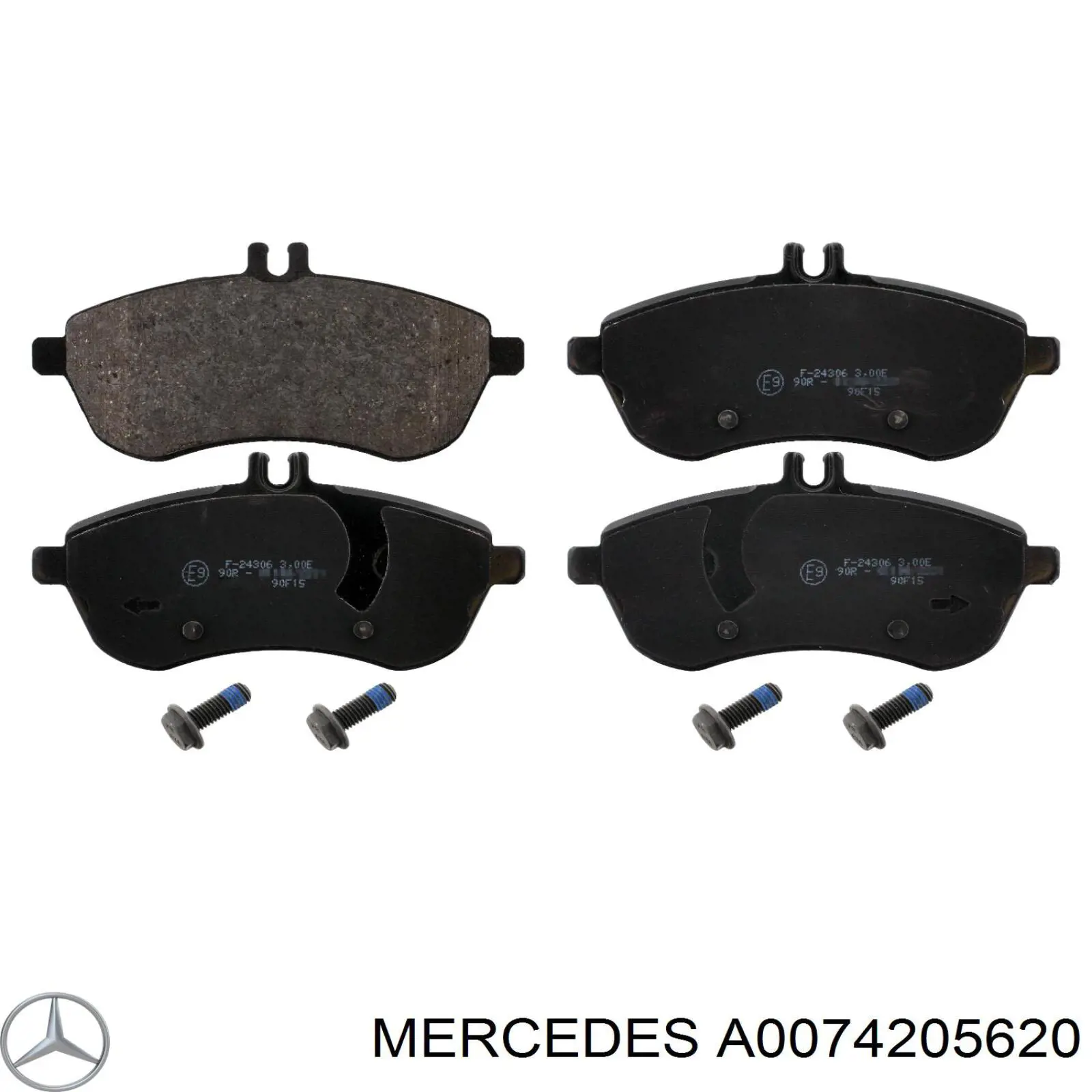 A0074205620 Mercedes колодки гальмівні передні, дискові