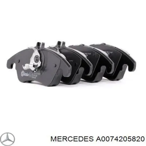 A0074205820 Mercedes колодки гальмівні передні, дискові