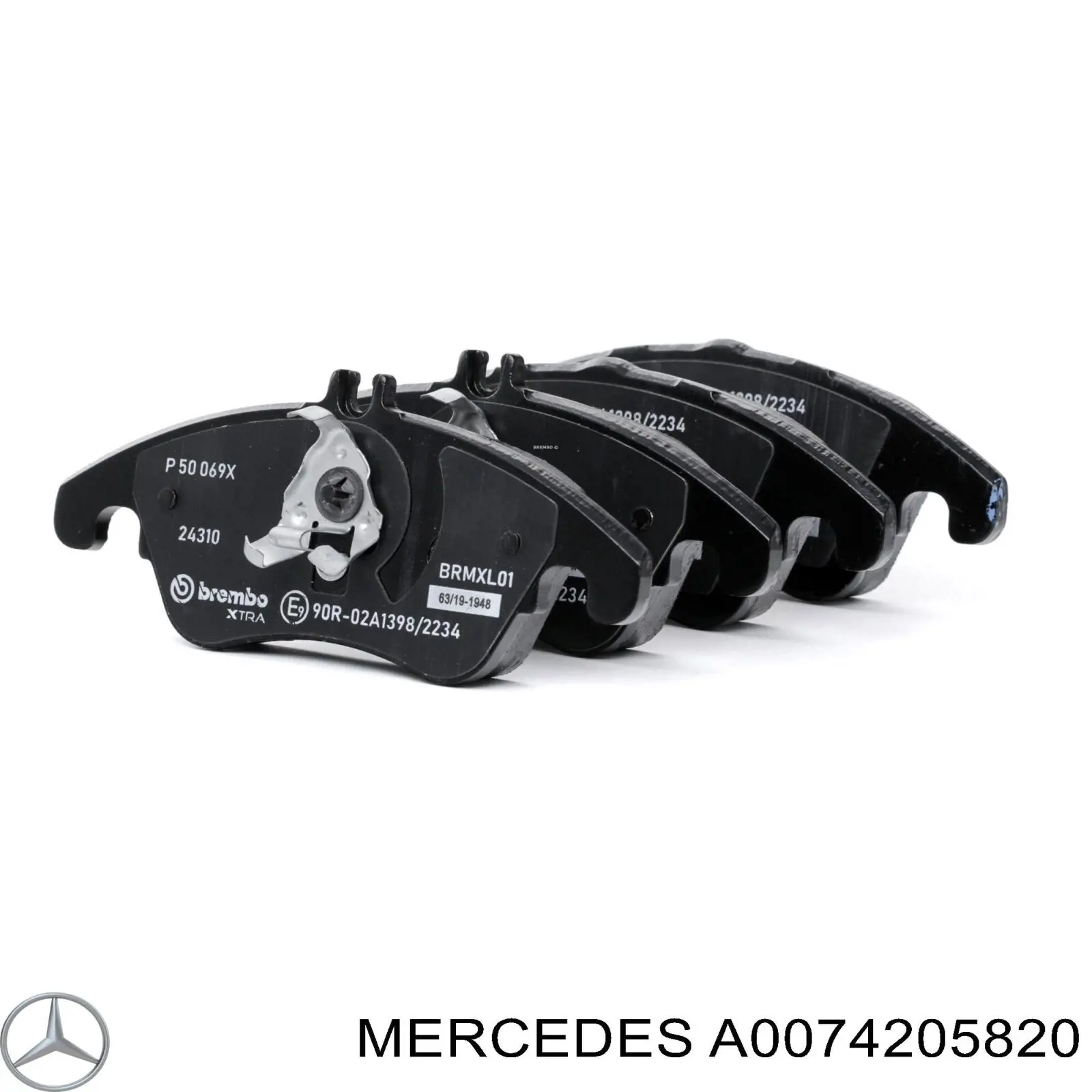 Купити A0074205820 Mercedes Колодки гальмівні передні, дискові