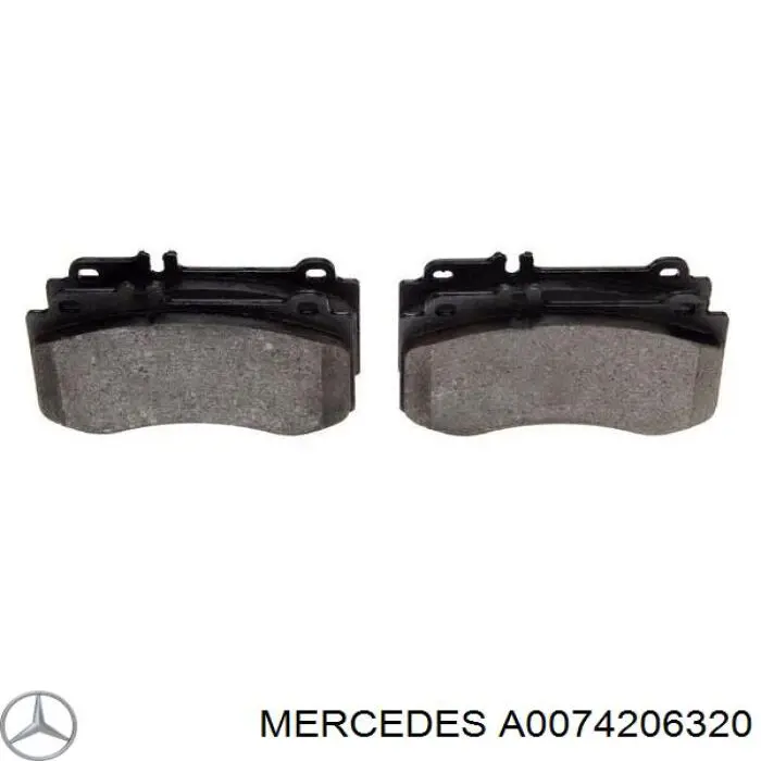 Купити A0074206320 Mercedes Колодки гальмівні передні, дискові
