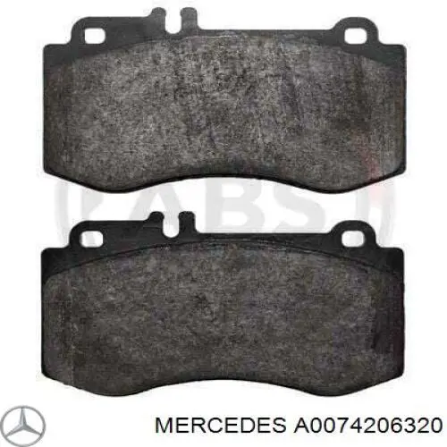 A0074206320 Mercedes Передні гальмівні колодки