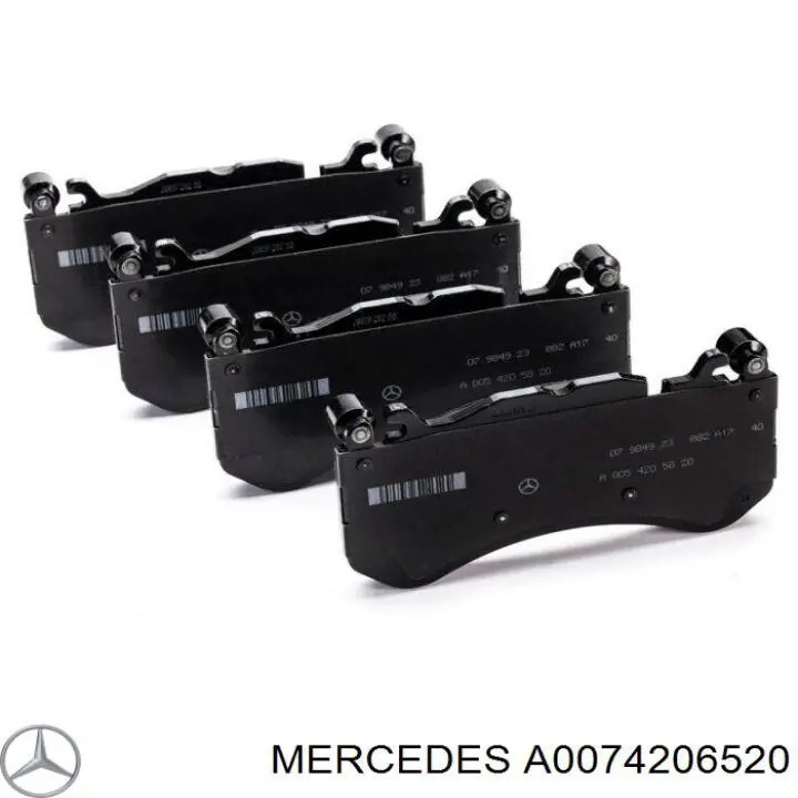 Колодки гальмівні передні, дискові A0074206520 Mercedes