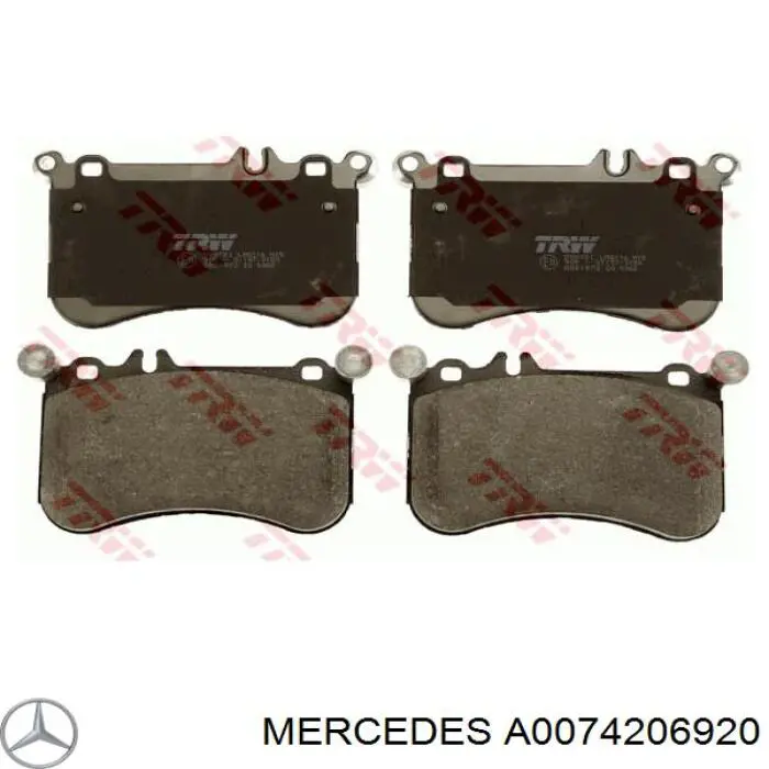 A0074206920 Mercedes Передні гальмівні колодки