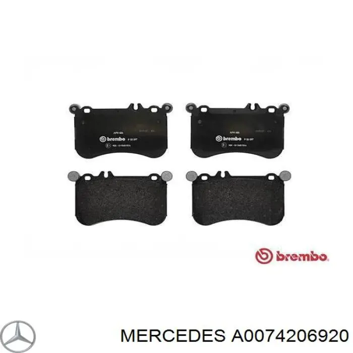 Гальмівні колодки Mercedes A0074206920 ціна, від 88.65 USD