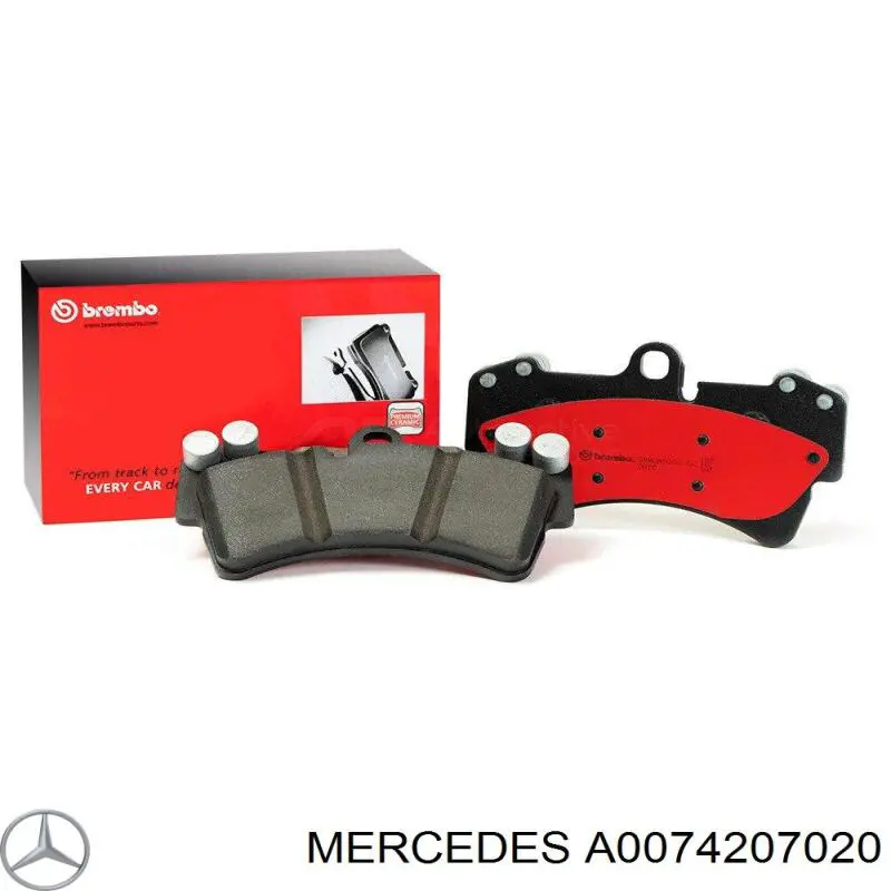 Купити A0074207020 Mercedes Колодки гальмівні передні, дискові