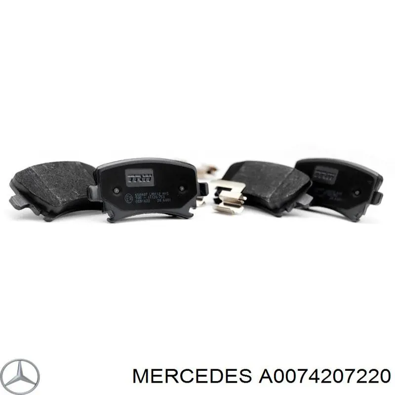 A0074207220 Mercedes Колодки гальмівні задні, дискові