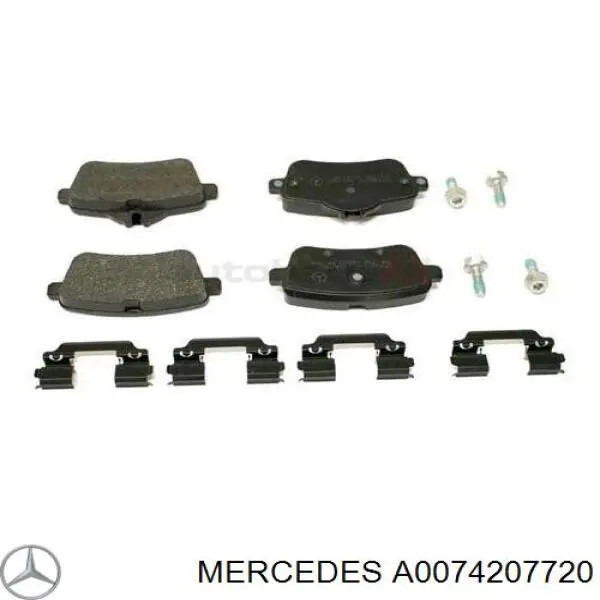 Задні гальмівні колодки Mercedes A0074207720 ціна, від 64.67 USD