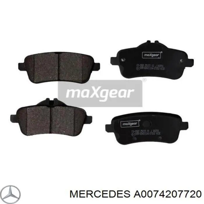 Купити A0074207720 Mercedes Задні колодки