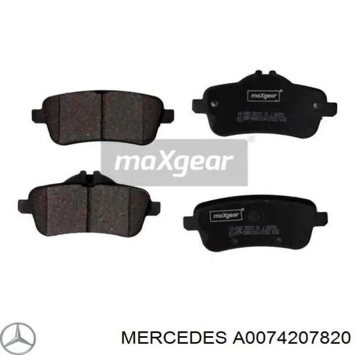 Колодки гальмові задні, дискові A0074207820 Mercedes