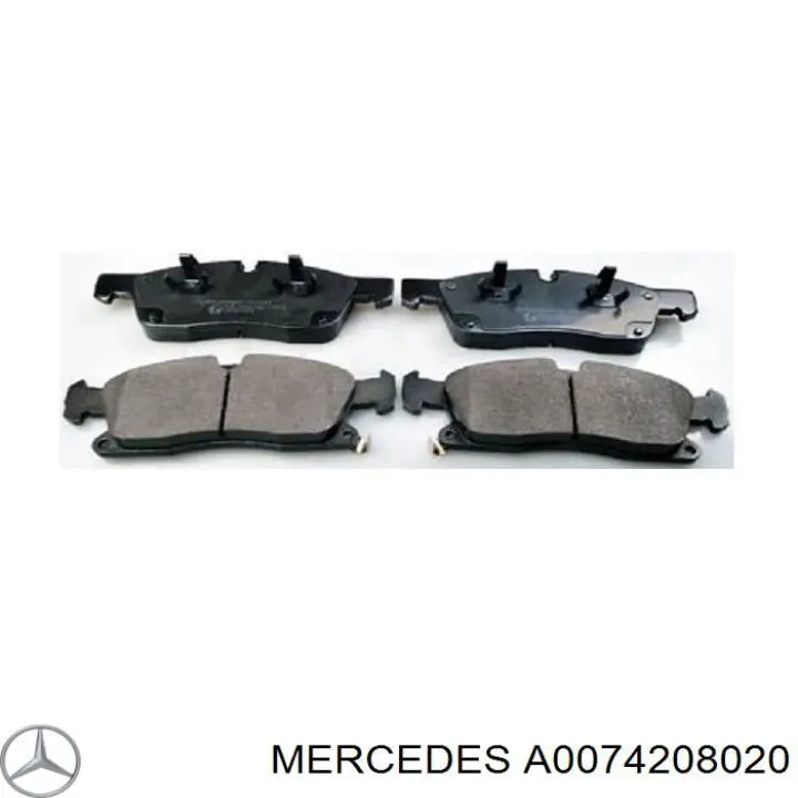 Купити A0074208020 Mercedes Колодки гальмівні передні, дискові