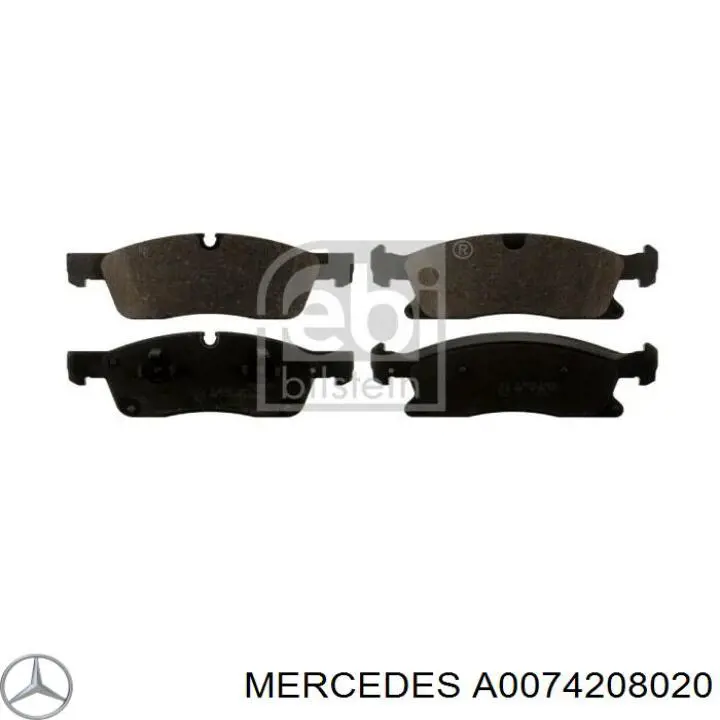 Передні тормозні колодки A0074208020 Mercedes