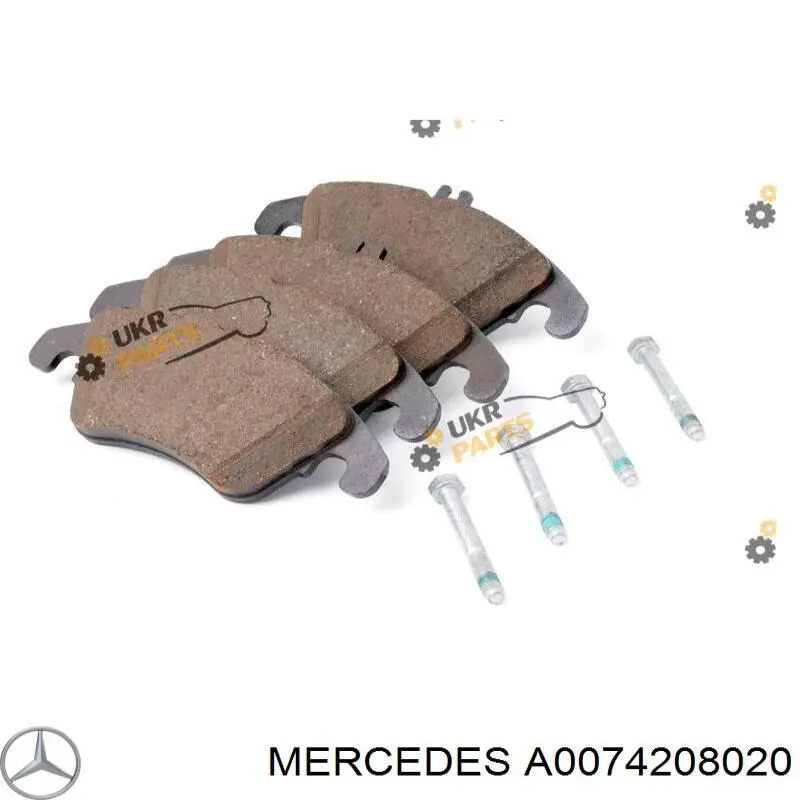 Тормозні колодки Mercedes A0074208020