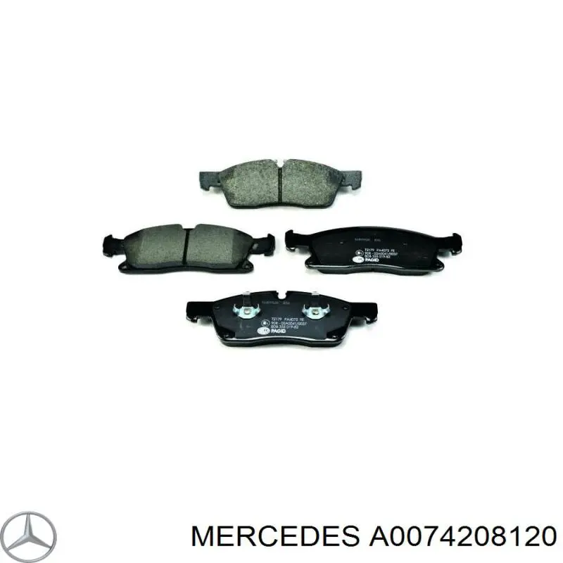 Колодки гальмівні передні, дискові A0074208120 Mercedes