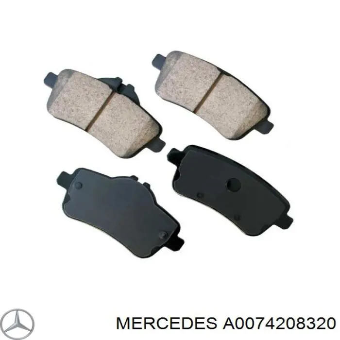 A0074208320 Mercedes Колодки гальмівні задні, дискові