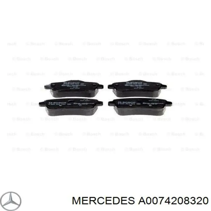 Задні гальмівні колодки Mercedes A0074208320 ціна, від 64.08 USD