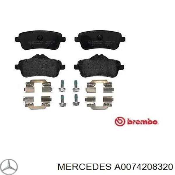 Купити A0074208320 Mercedes Задні колодки