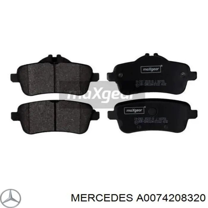 Задні гальмівні колодки Mercedes A0074208320 ціна, від 64.08 USD