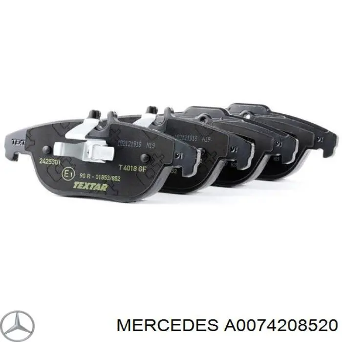 Задні дискові колодки Mercedes A0074208520