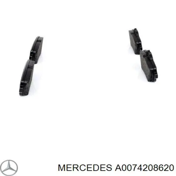 Задні гальмівні колодки Mercedes A0074208620 ціна, від 43.52 USD
