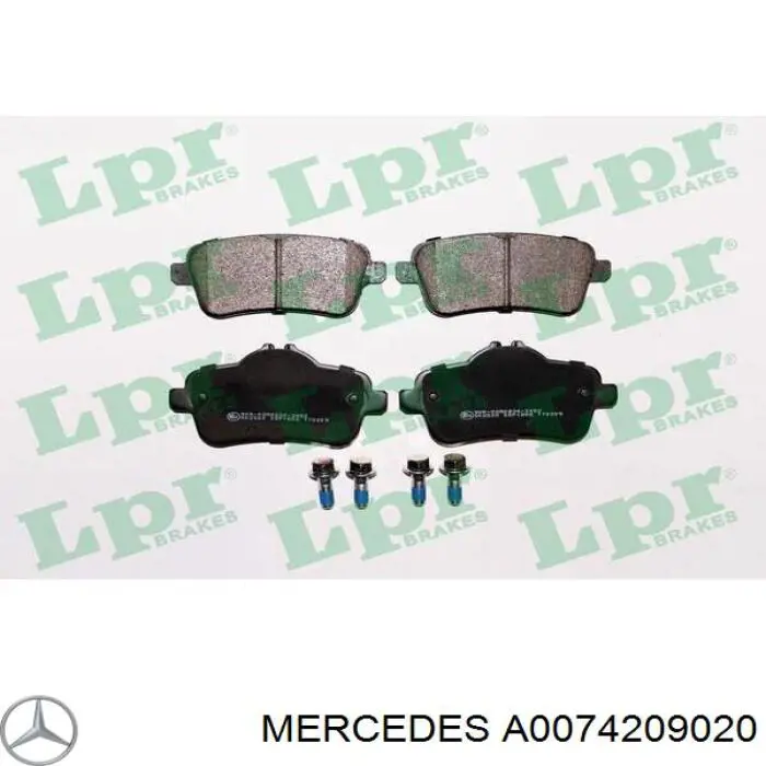 Купити A0074209020 Mercedes Задні колодки