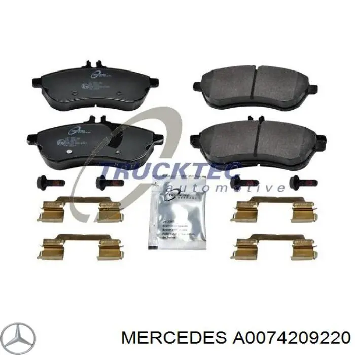 Купити A0074209220 Mercedes Колодки гальмівні передні, дискові