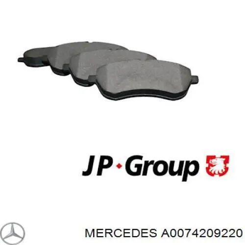 Передні тормозні колодки A0074209220 Mercedes