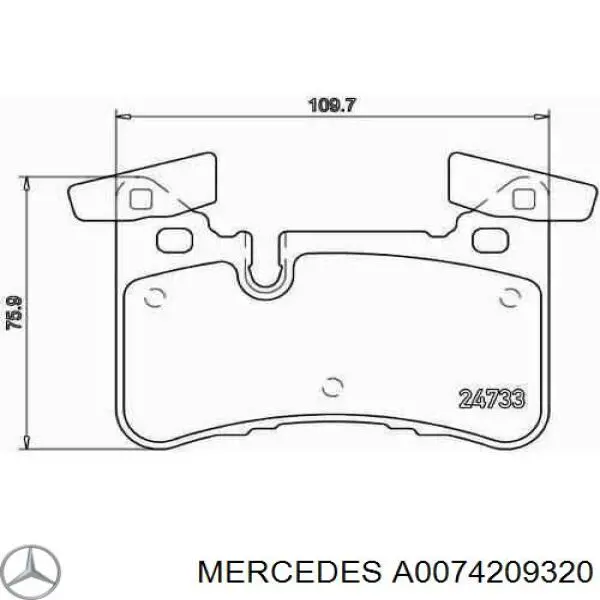 Задні гальмівні колодки Mercedes A0074209320 ціна, від 47.08 USD