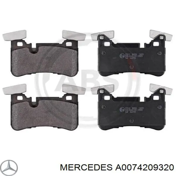 Купити A0074209320 Mercedes Задні колодки