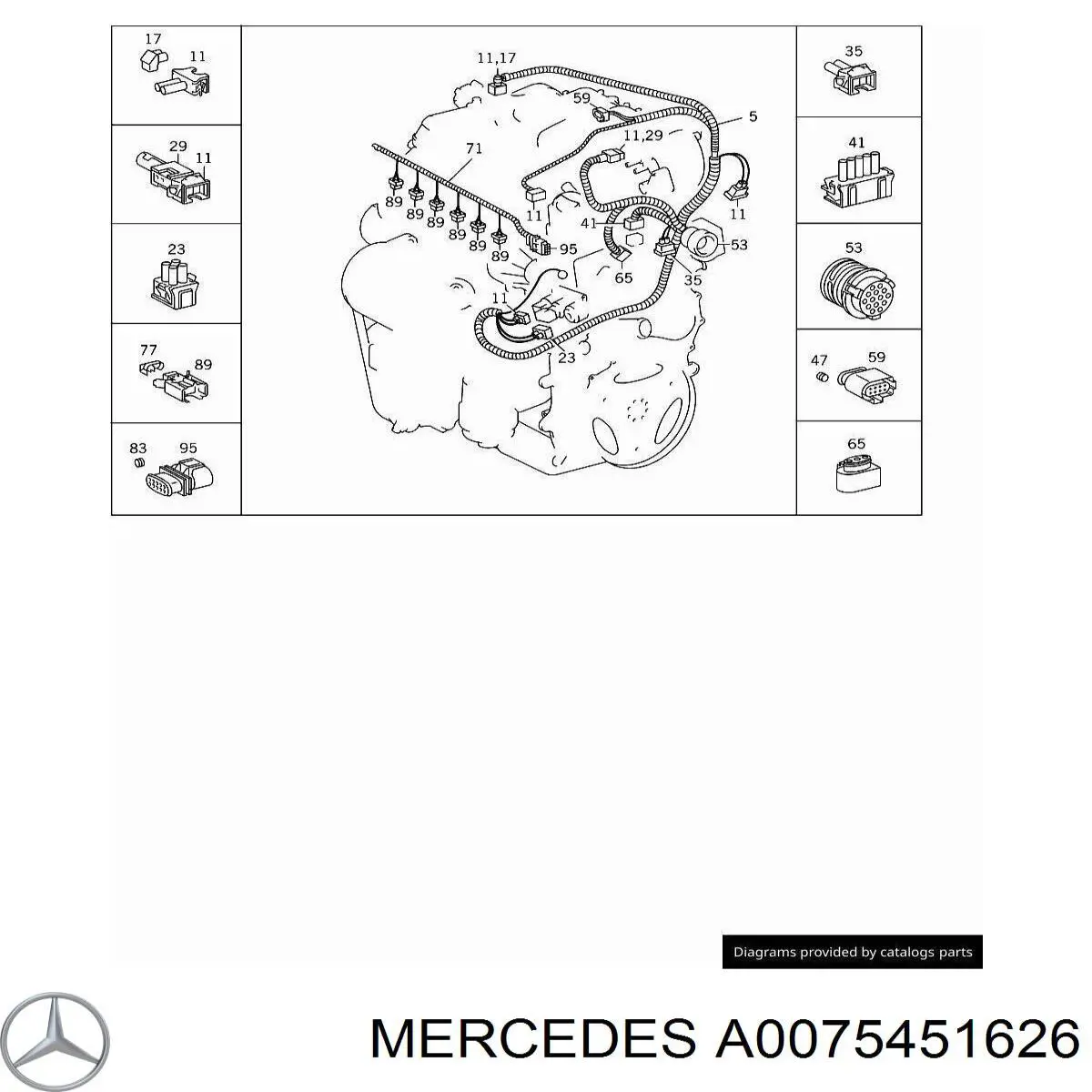 Цоколь (патрон) лампочки покажчика поворотів Mercedes A0075451626 ціна, від 6.33 USD