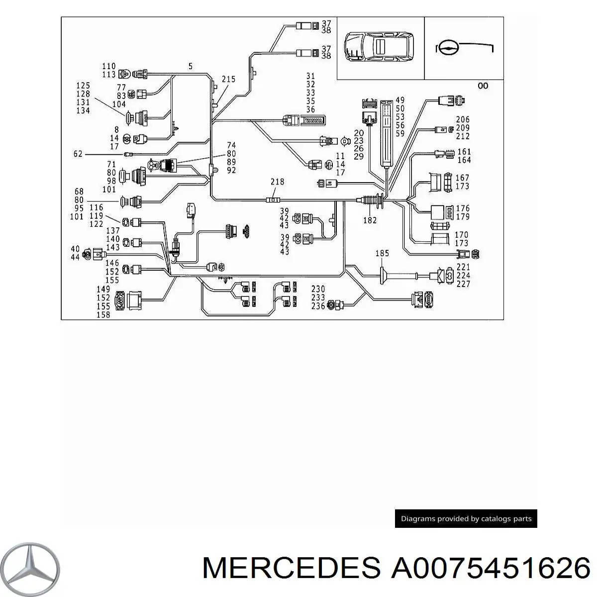Купити A0075451626 Mercedes Цоколь (патрон) лампочки покажчика поворотів