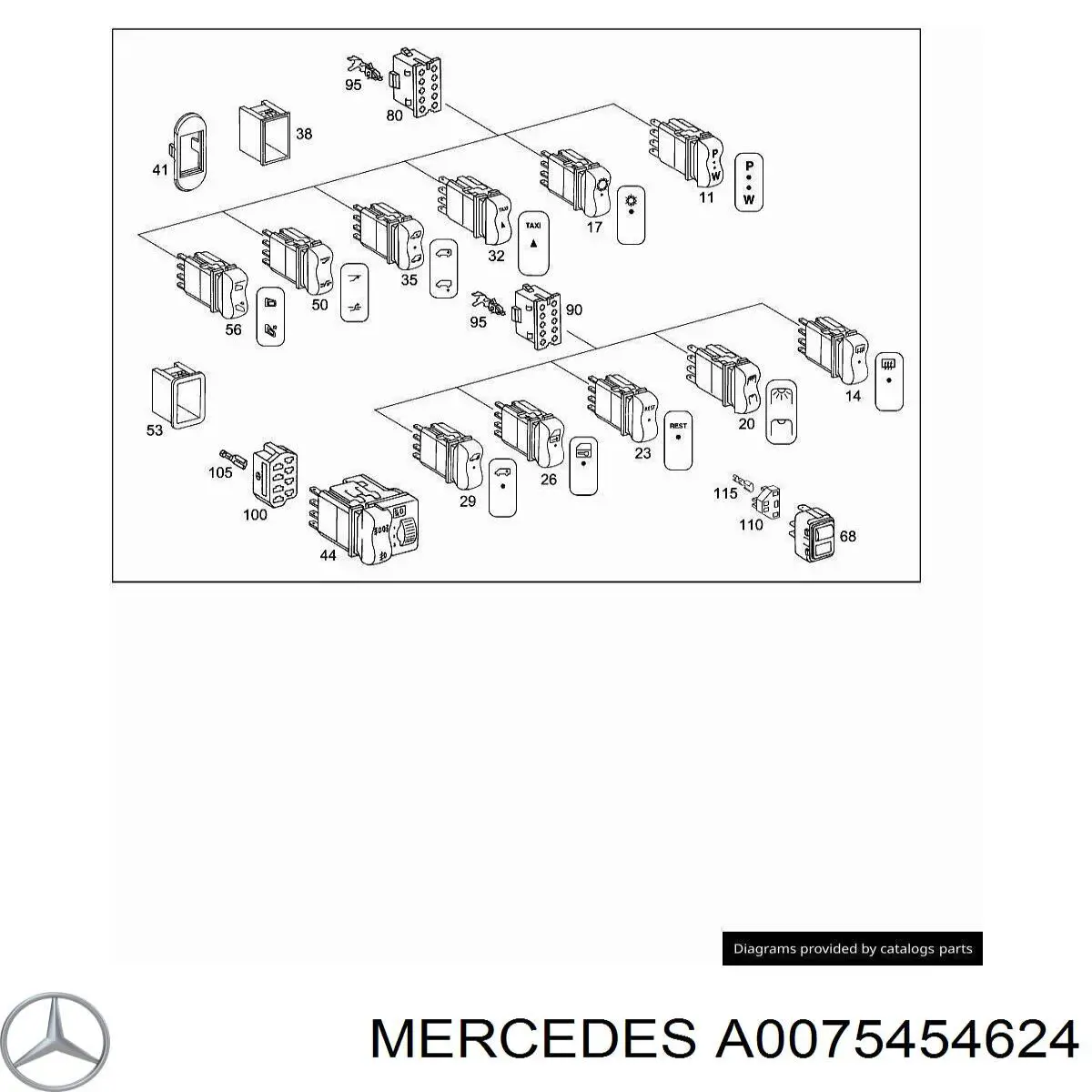  Mercedes A0075454624 ціна, від 11.95 USD