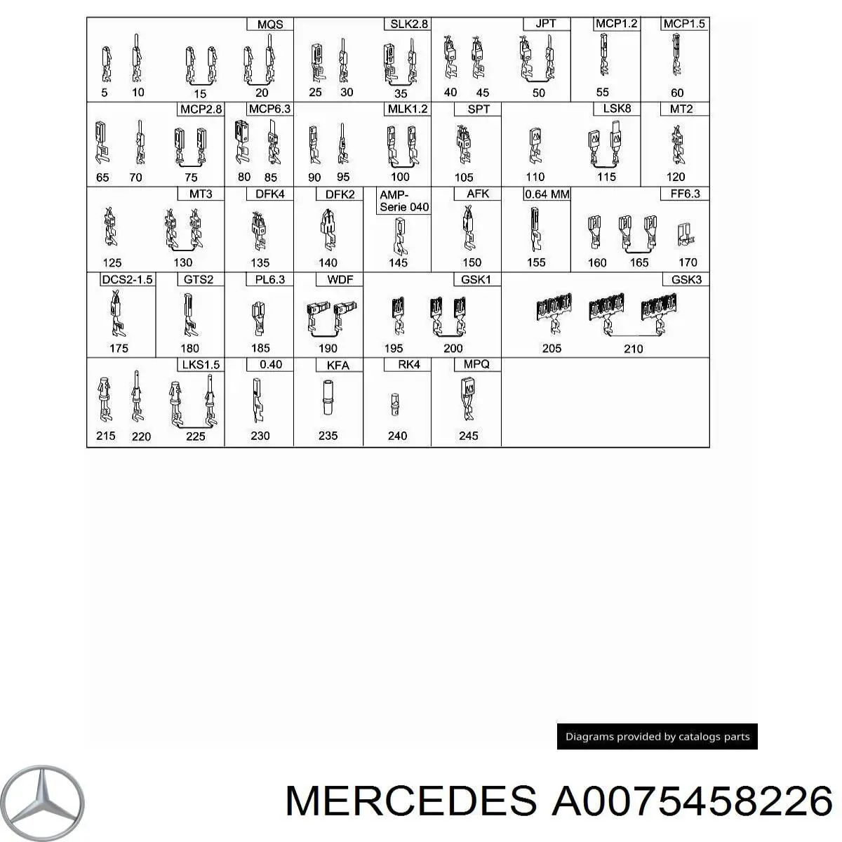  Mercedes A0075458226 ціна, від 0.54 USD