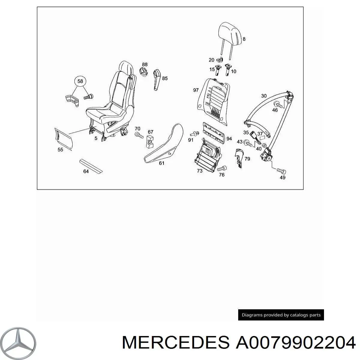  Mercedes A0079902204 ціна, від 4.42 USD