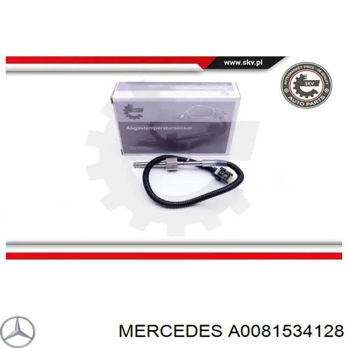 Купити A0081534128 Mercedes Датчик температури відпрацьованих газів (ВГ), до каталізатора