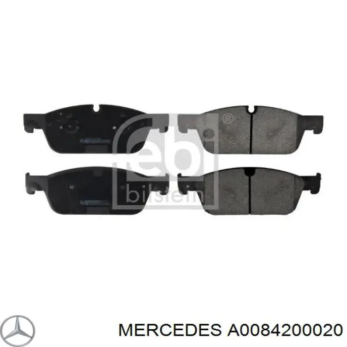 Передні тормозні колодки A0084200020 Mercedes