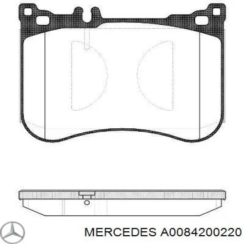 A0084200220 Mercedes Передні гальмівні колодки