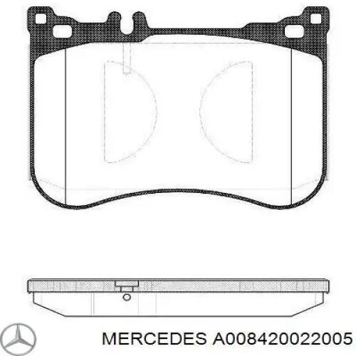 A008420022005 Mercedes Передні гальмівні колодки