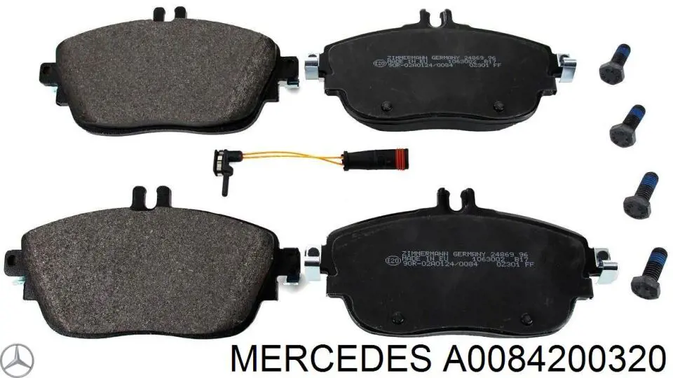 Гальмівні колодки Mercedes A0084200320 ціна, від 55.15 USD