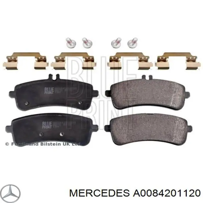 A0084201120 Mercedes Колодки гальмівні задні, дискові